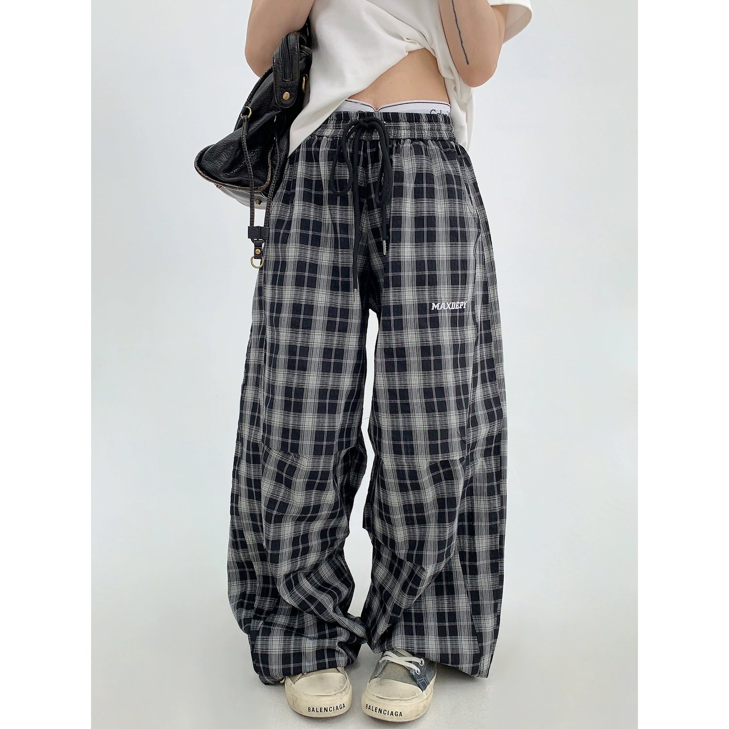 Plaid Wide Pants / OS10044