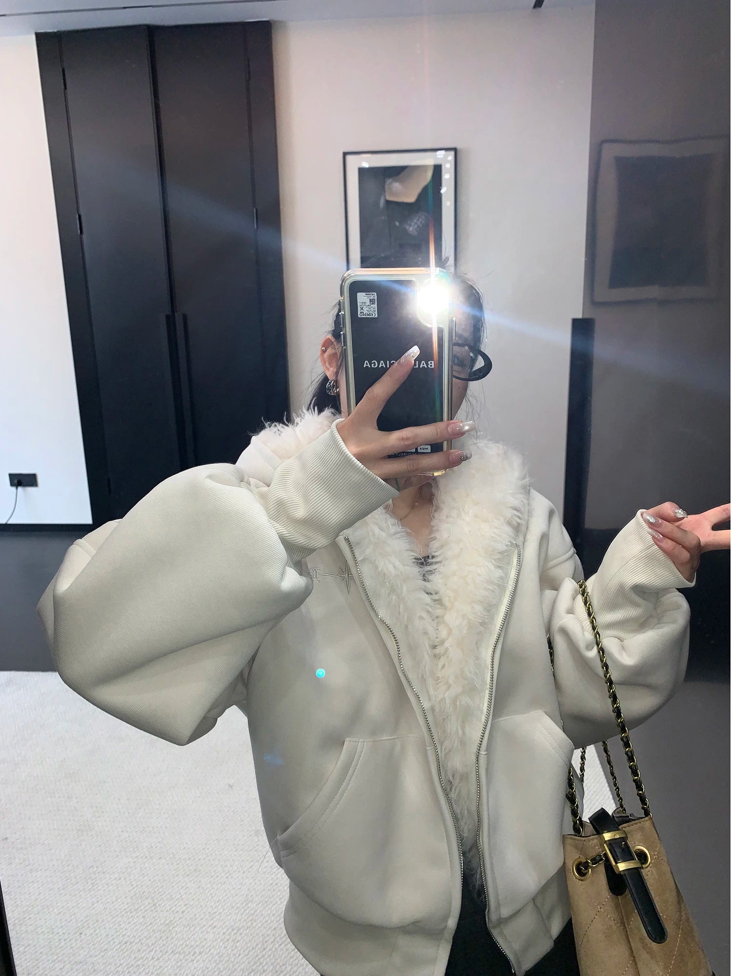 Warm Zip Hoodie Jacket / OS10407