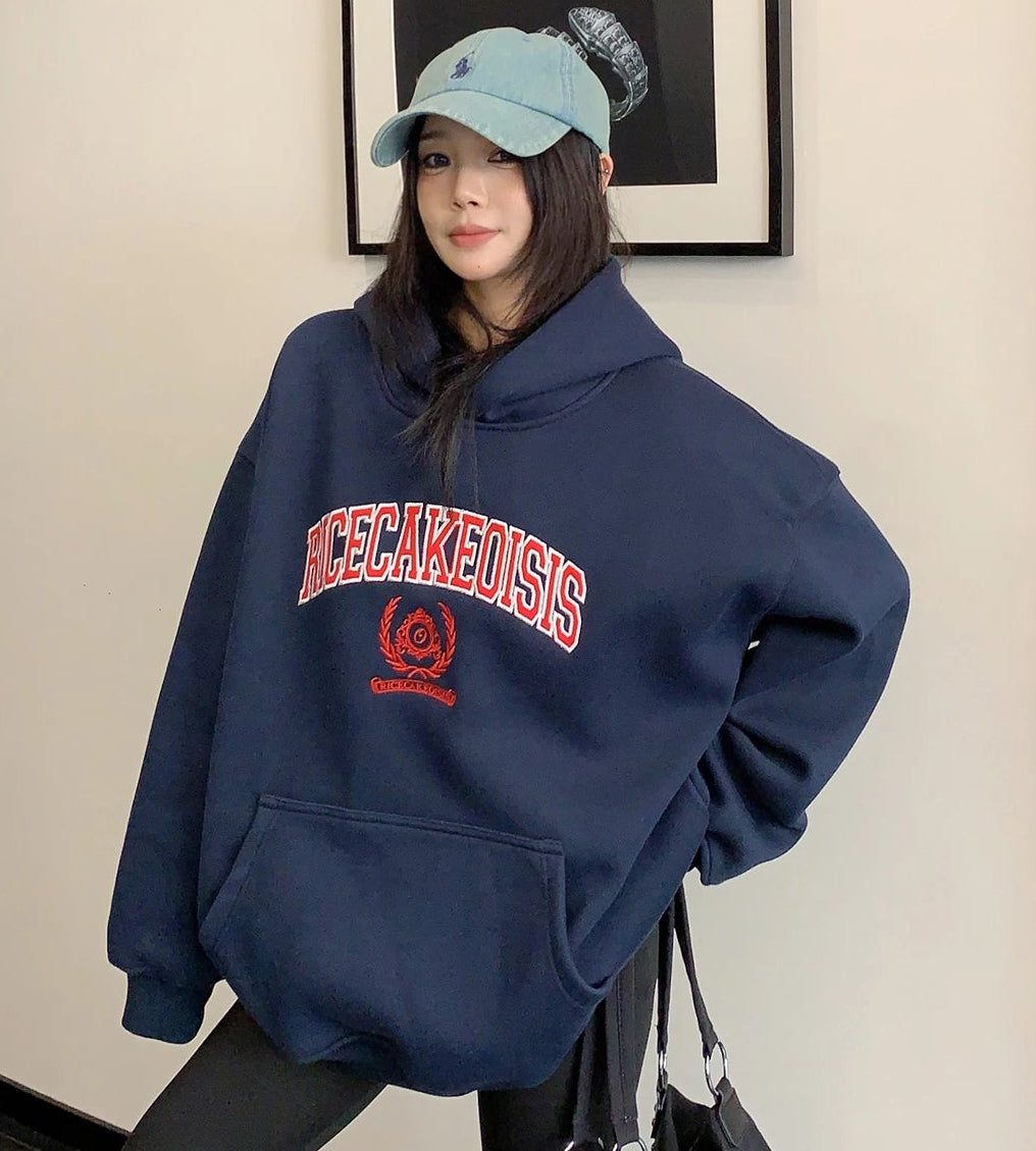College Logo Oversized Hoodie / OS10397