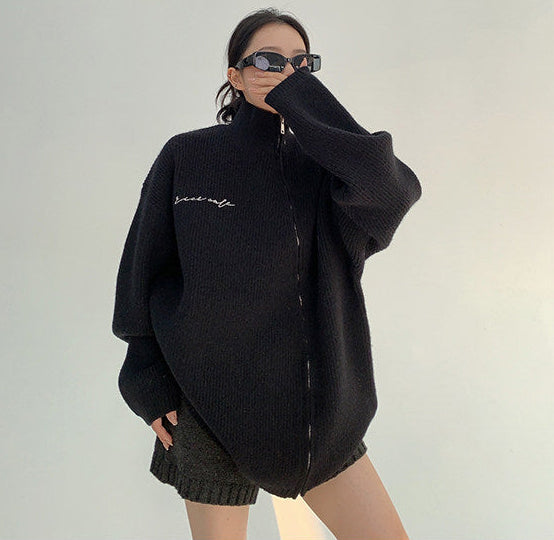 Asymmetrical Knit Jacket / OS10326