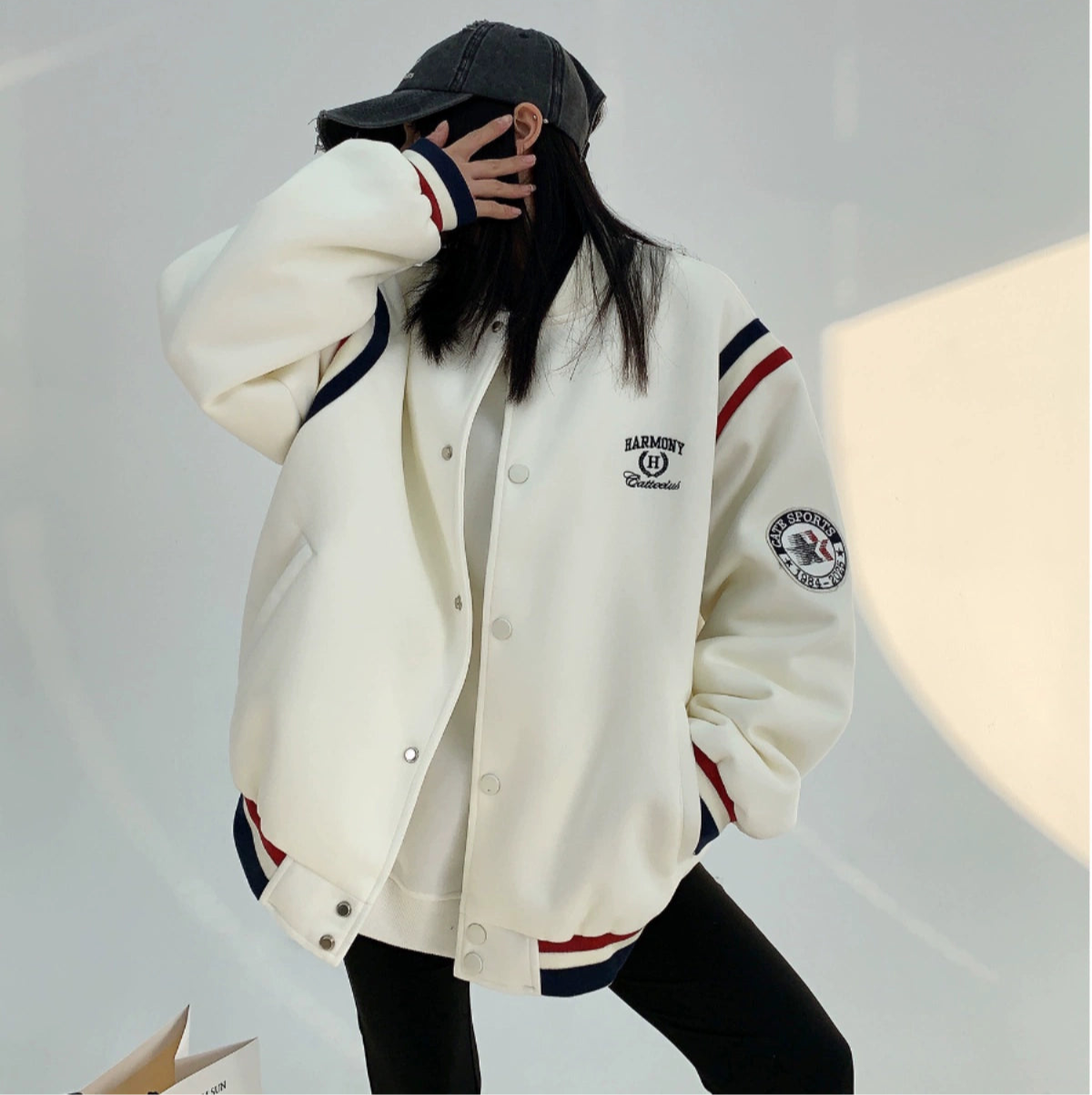 Embroidered Stadium Jacket / OS10127