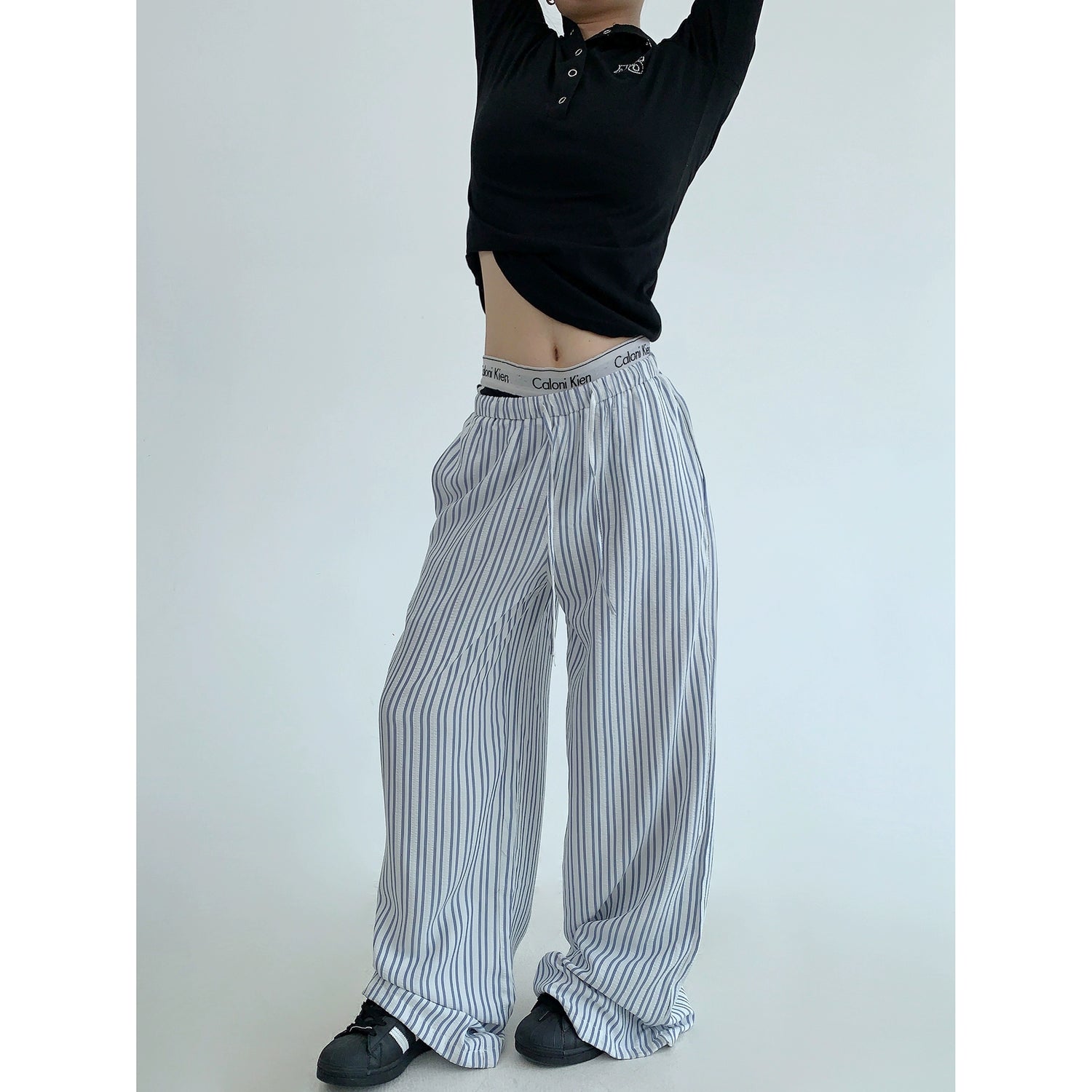 Wide Striped Pants / OS10055