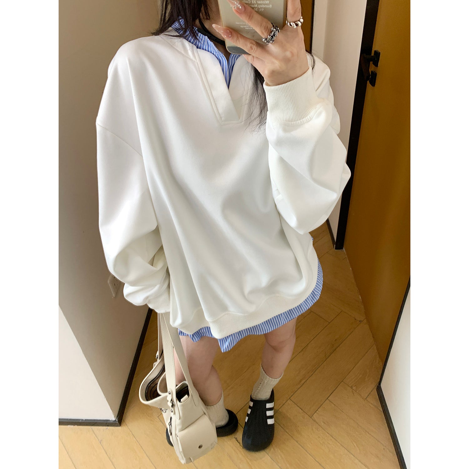 Layered Look Sweat Top / OS10354