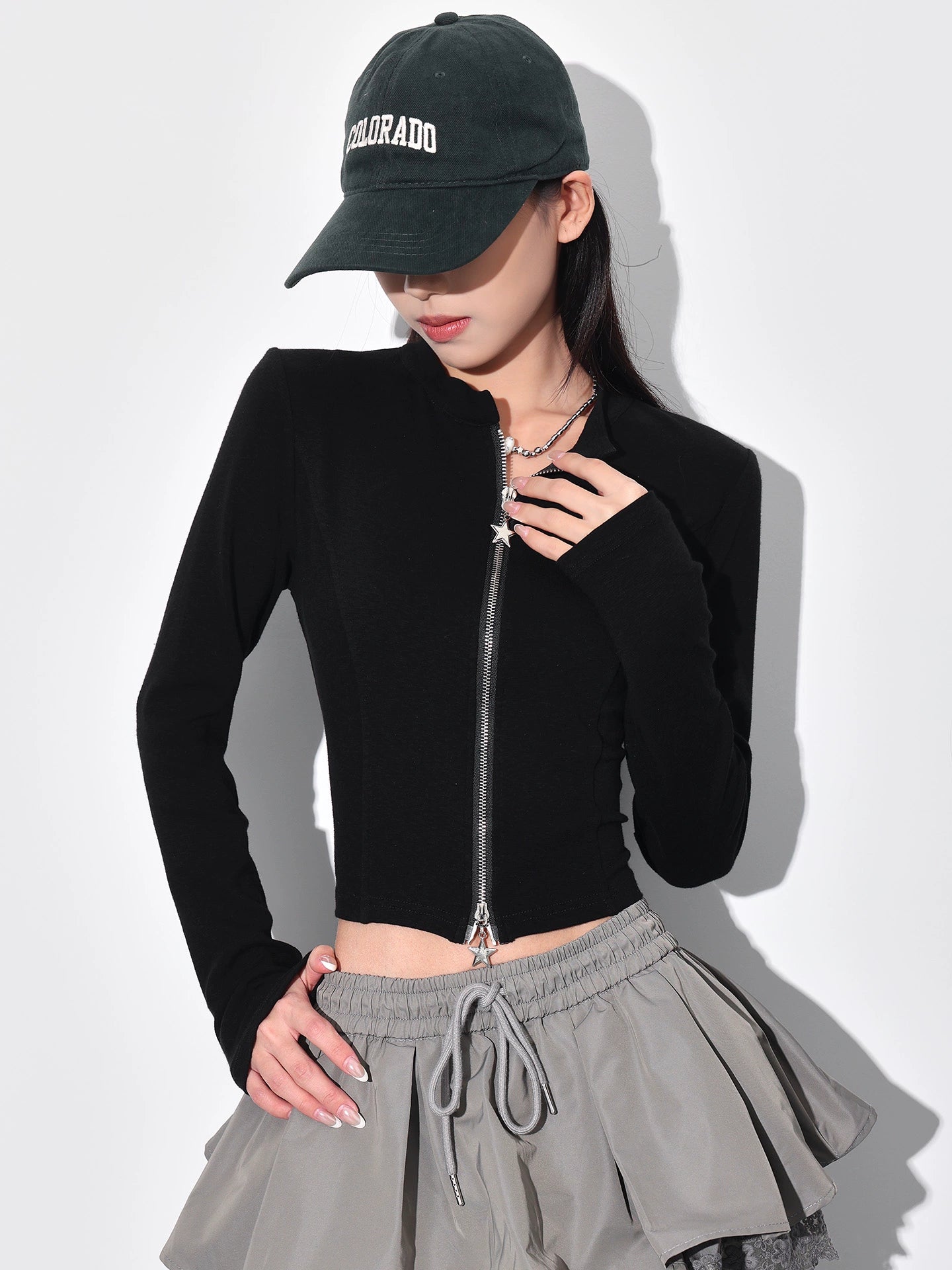 Star Zipper Cardigan / KS10162