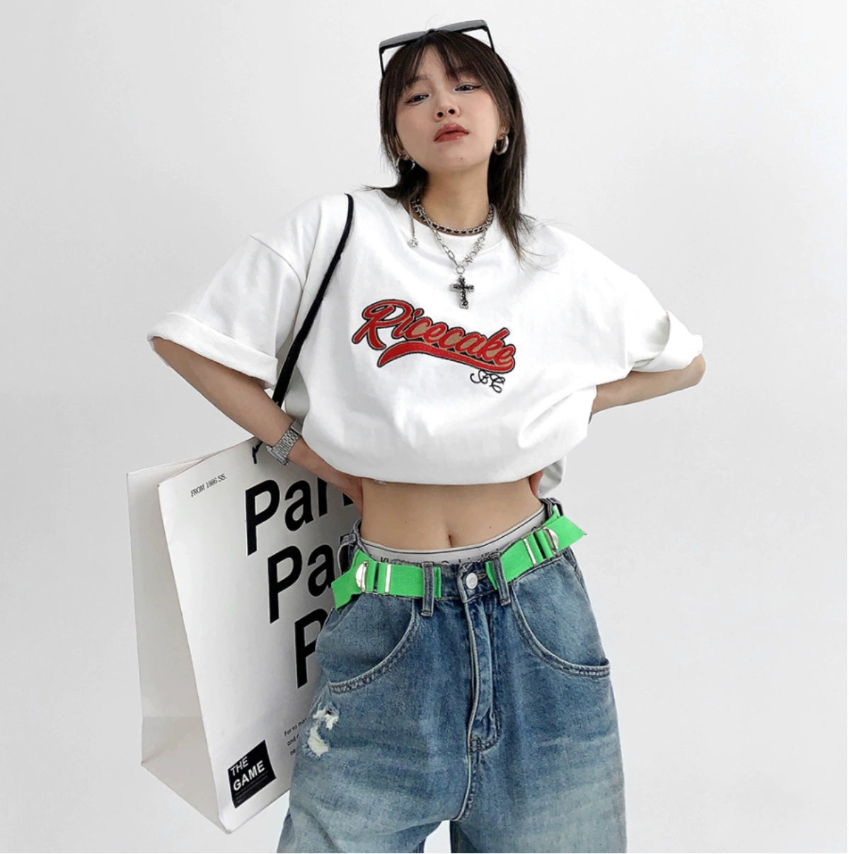 Embroidered Casual S-Tee / OS10007