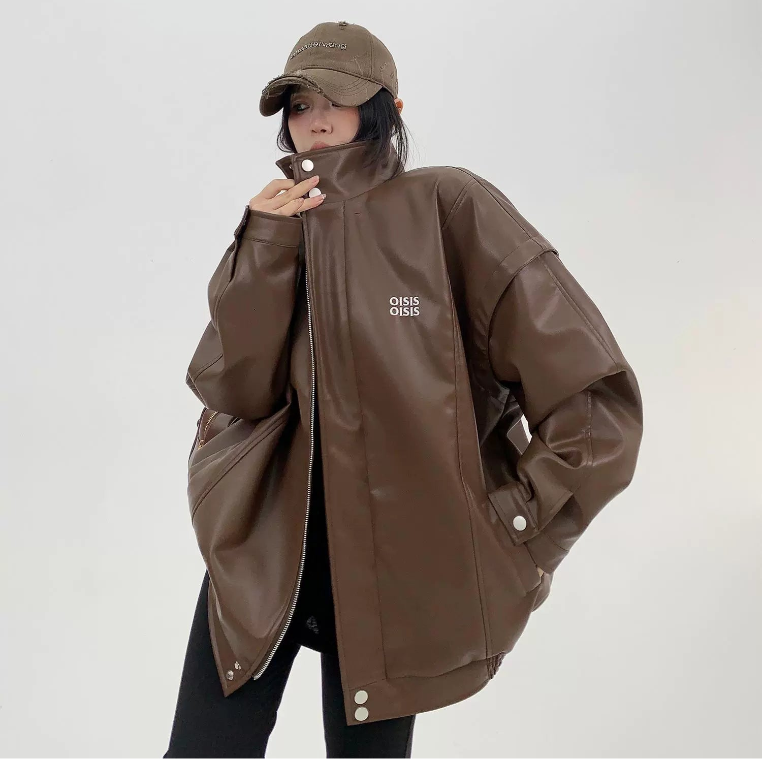 Leather Bomber Jacket / OS10211