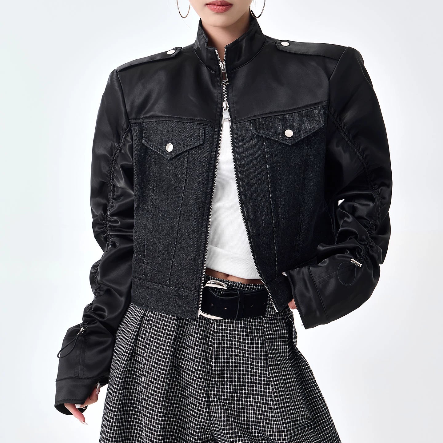 Denim Leather Jacket / KS10157