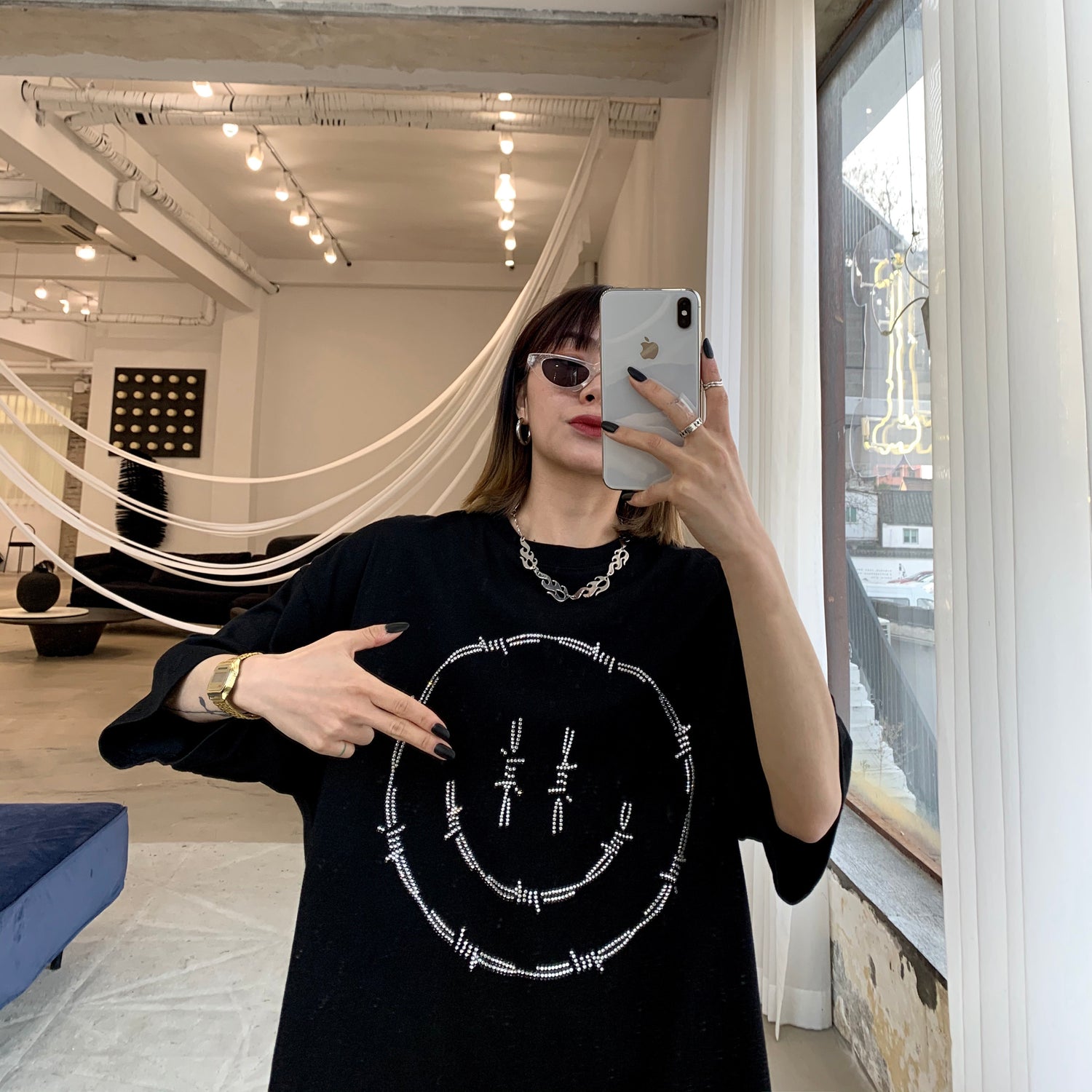 Smile Print S-Tee　OS10560