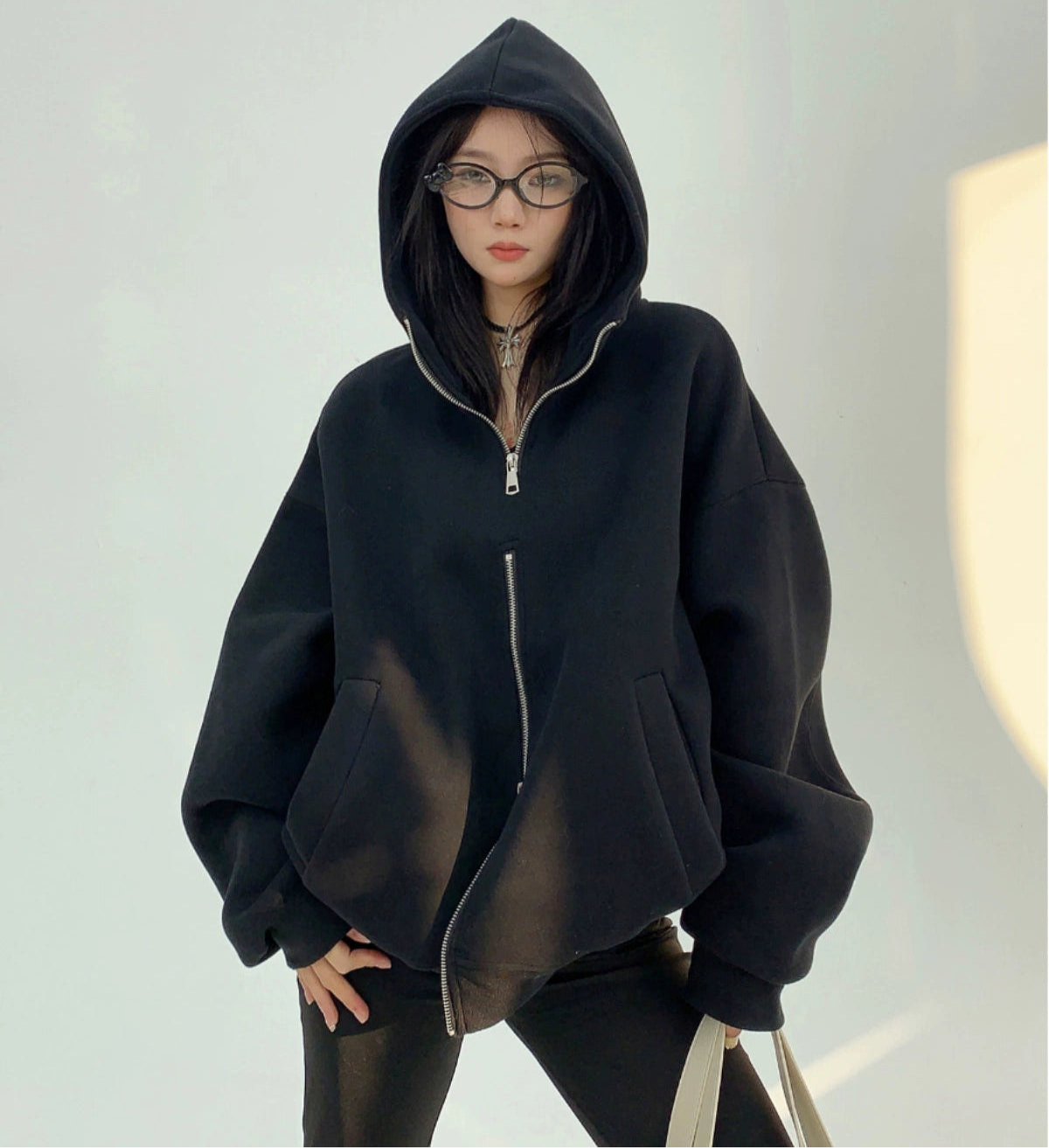 Double-Zip Hoodie Jacket / OS10122