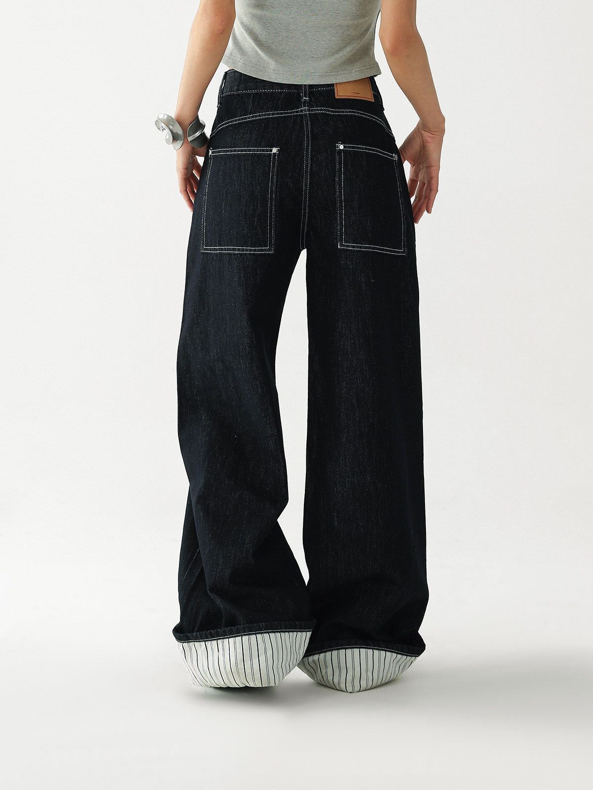 Cuffed Wide Jeans　AS10541