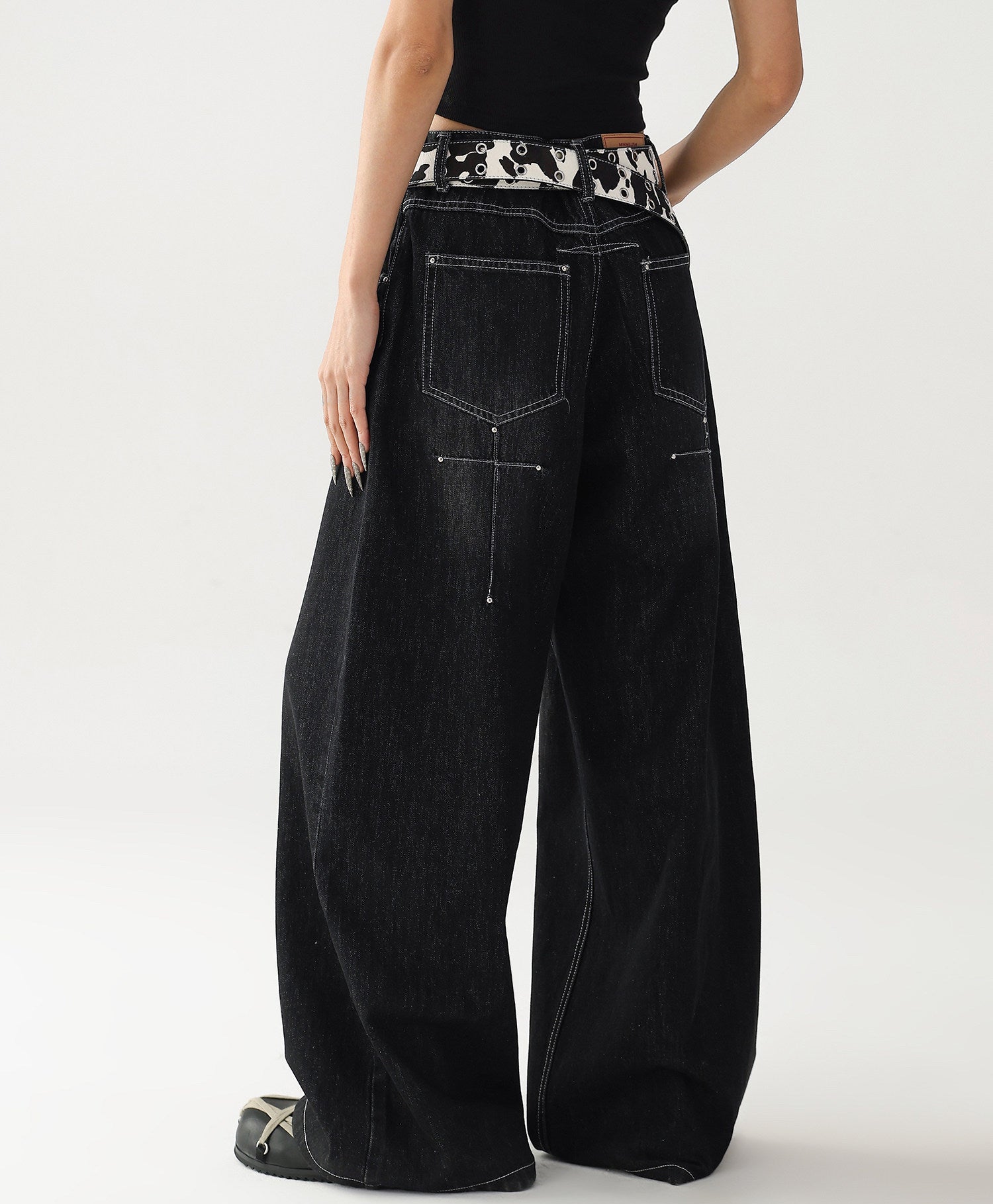 Stitched Wide Jeans　AS10535