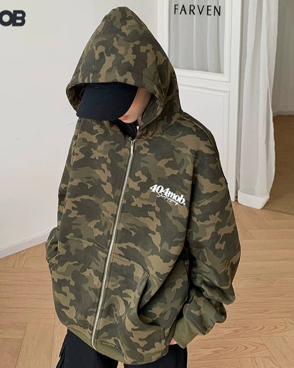 Camo Zip Hoodie / MG10141