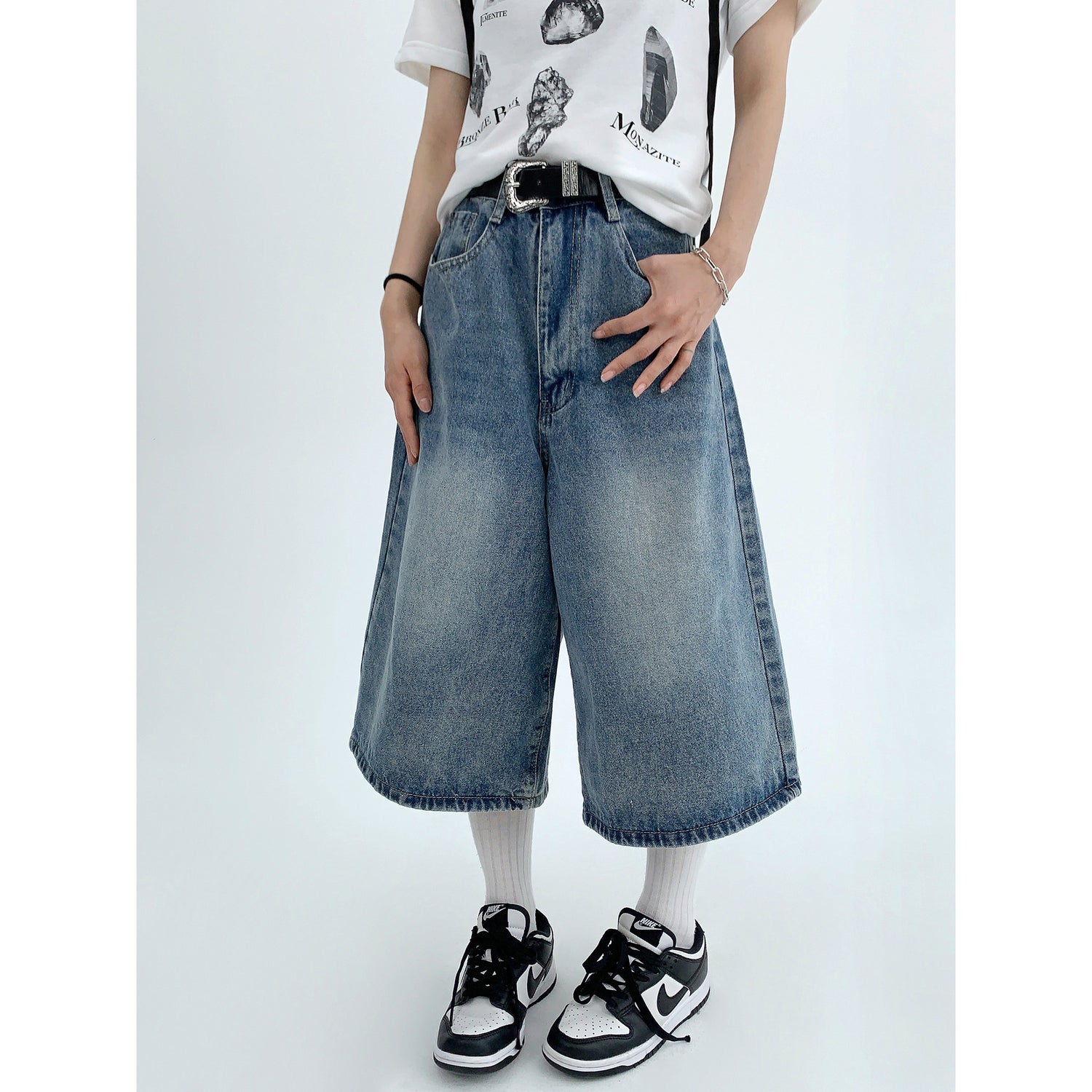Wide Denim Shorts　OS10570