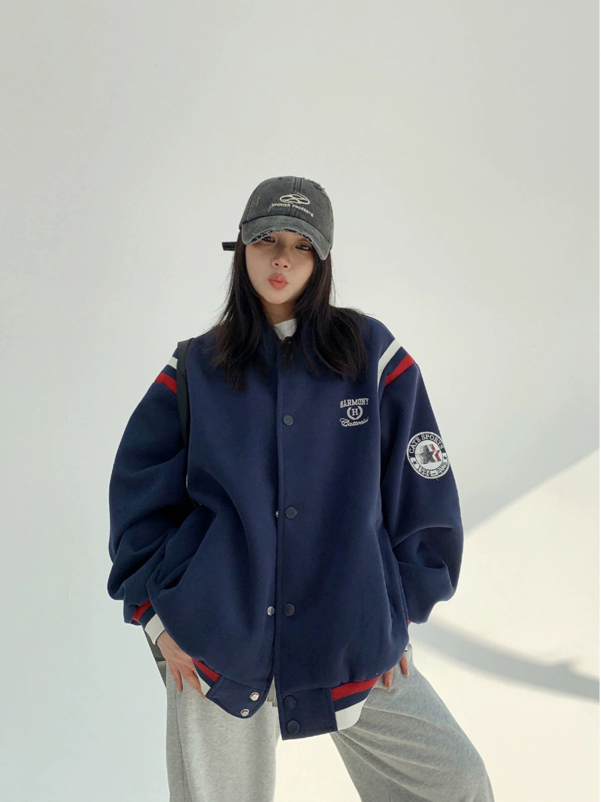 Embroidered Stadium Jacket / OS10127