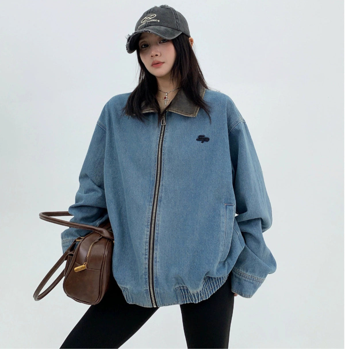 Denim PU Jacket / OS10123