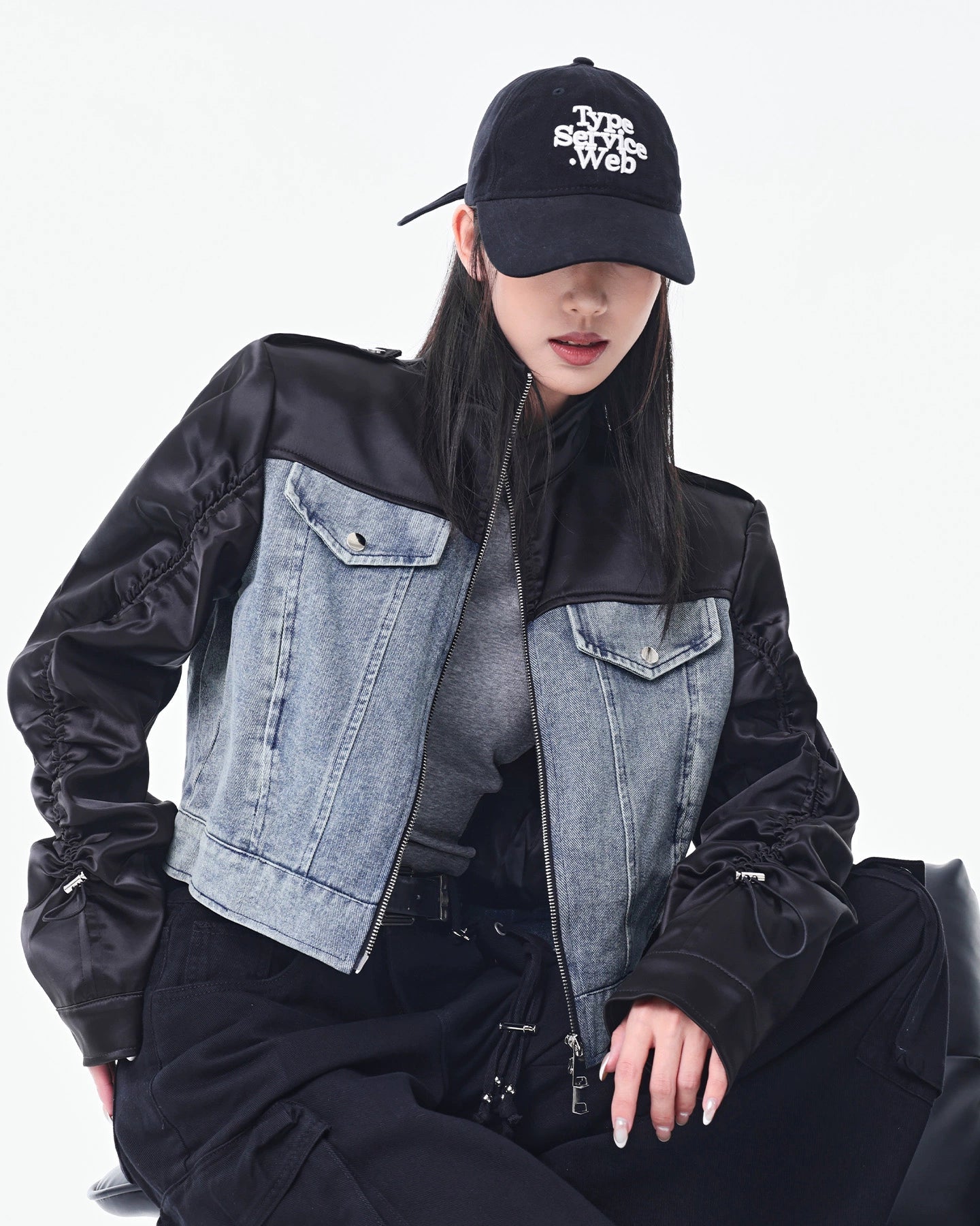 Denim Leather Jacket / KS10157