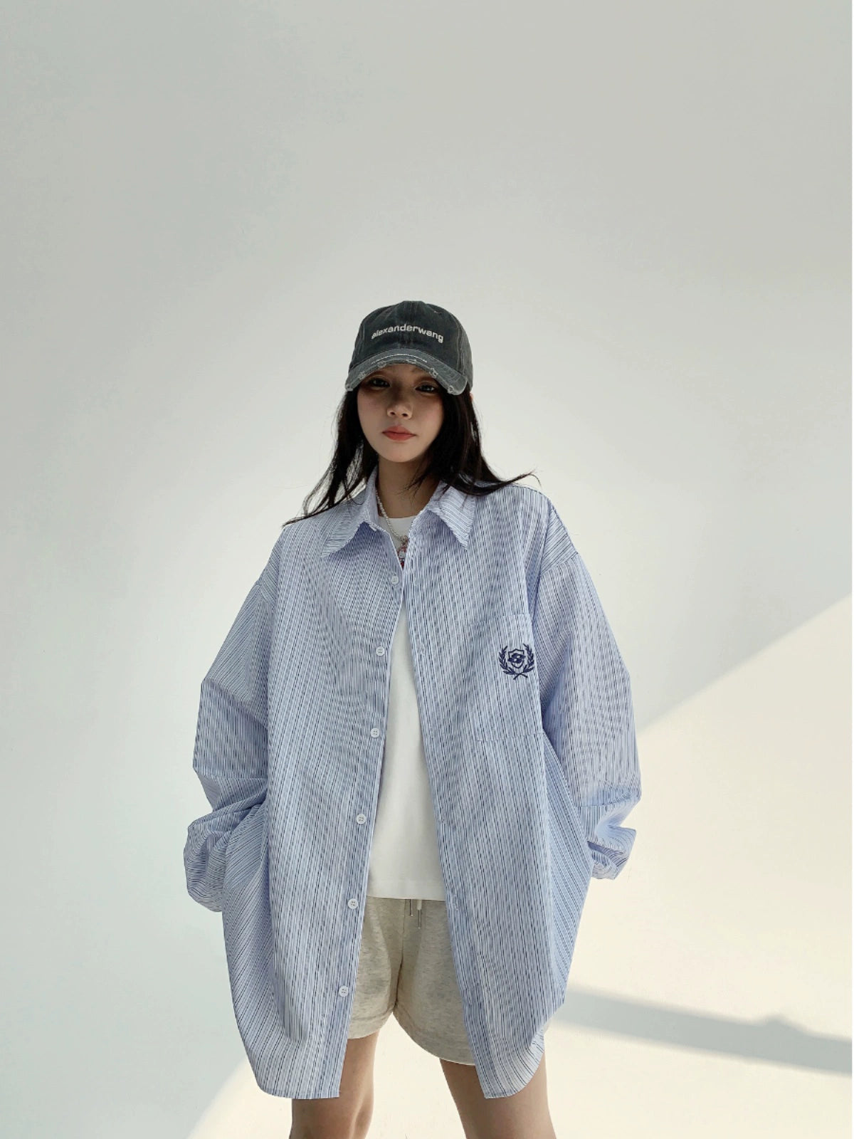 Striped Oversized Shirt / OS10117