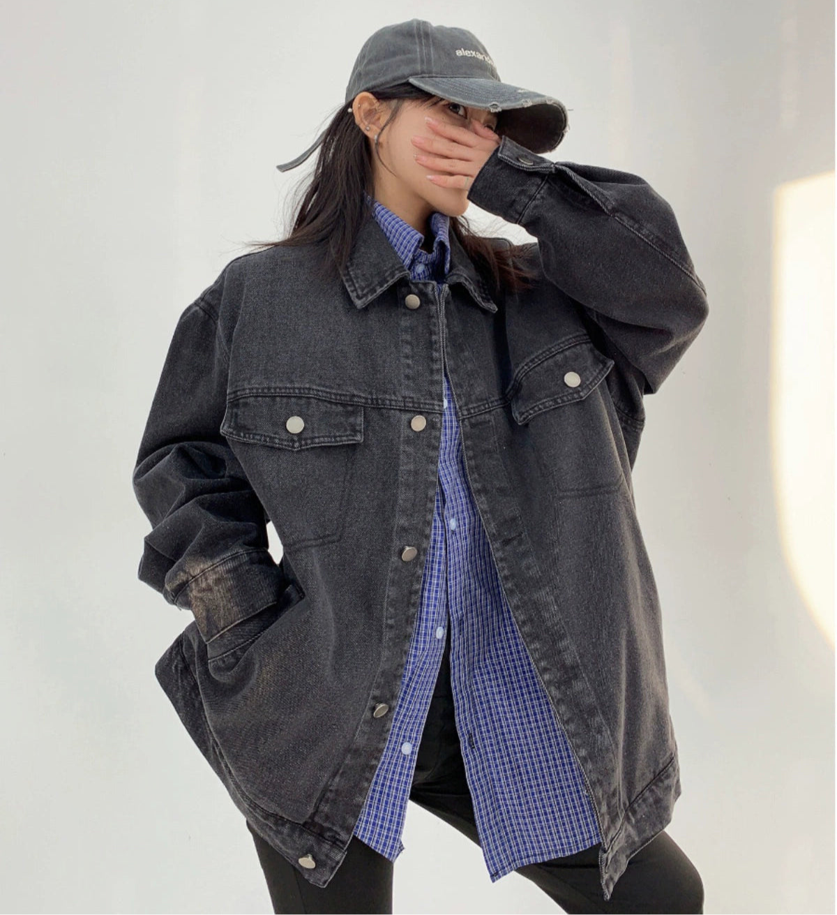 Denim Splicing Jacket / OS10136