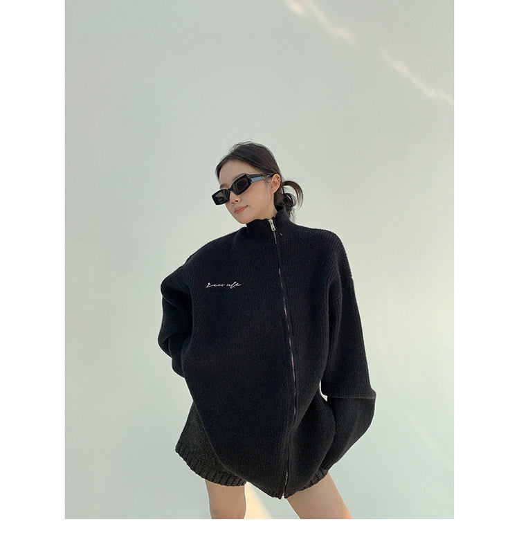 Asymmetrical Knit Jacket / OS10326