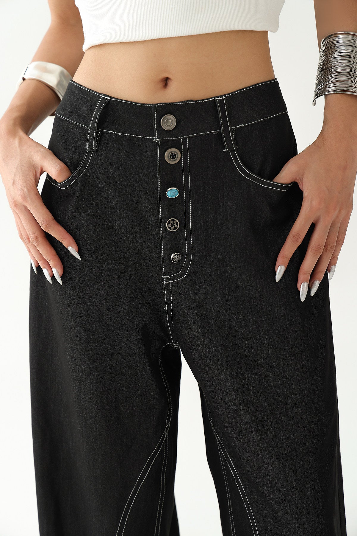 Multi Button Pants　AS10548