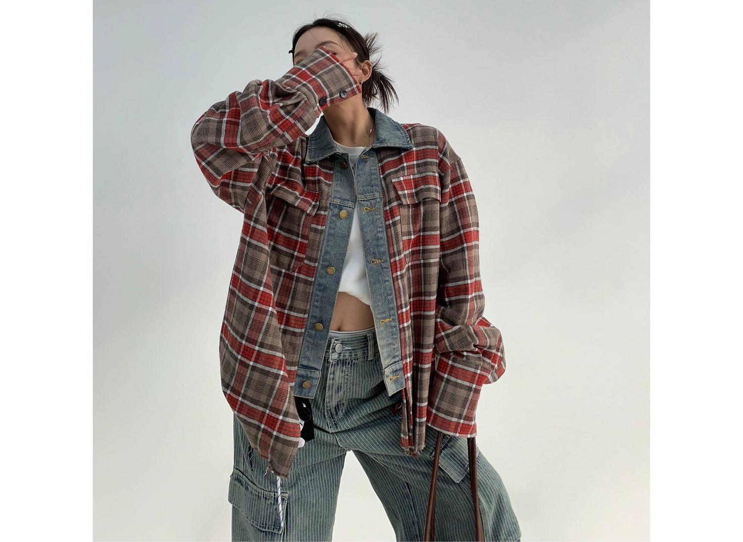 Different Materials Shirt / OS10124