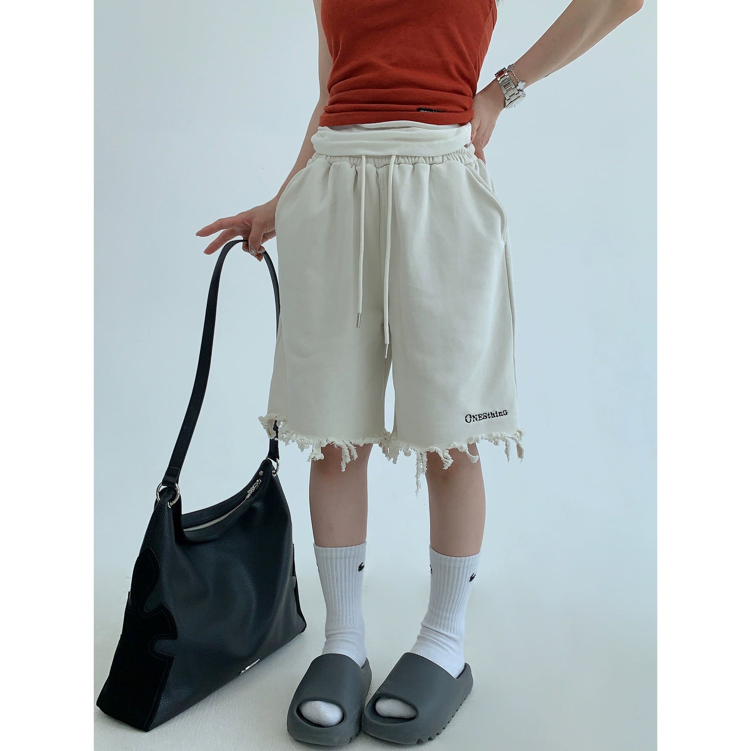 Wide-Leg Fringe Shorts / OS10058