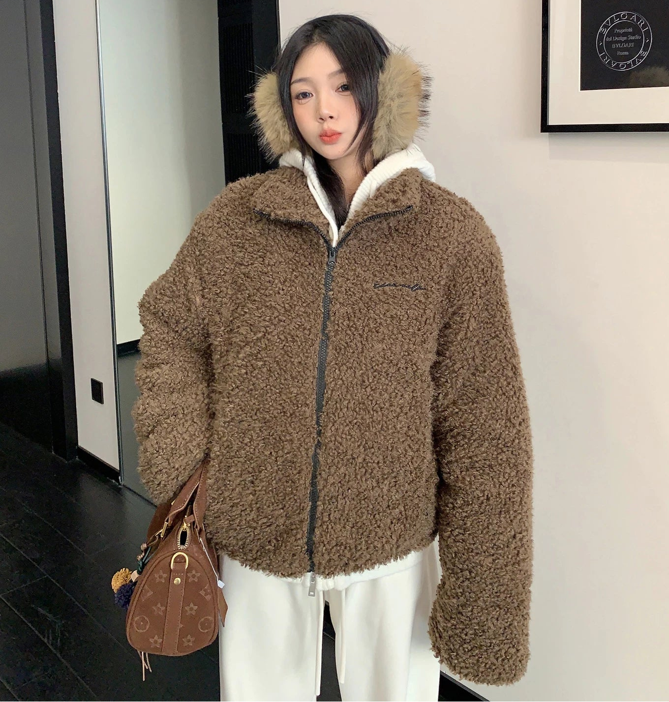 High Neck Boa Jacket / OS10403