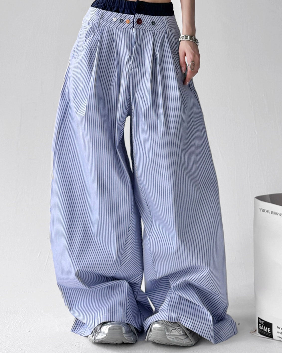 Striped Wide-Leg Pants / MY10029