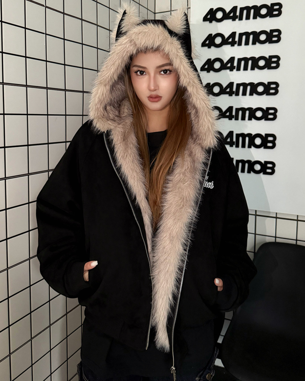 Cat-Ear Fur Hoodie / MG10318