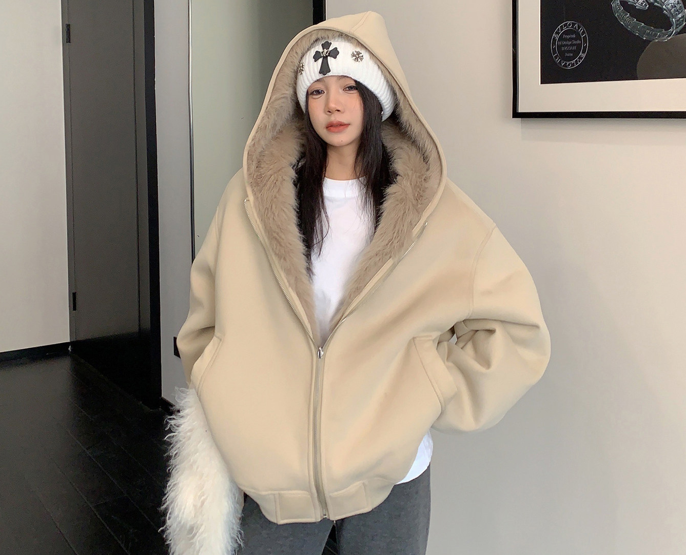 Reversible Zip Hoodie / OS10381