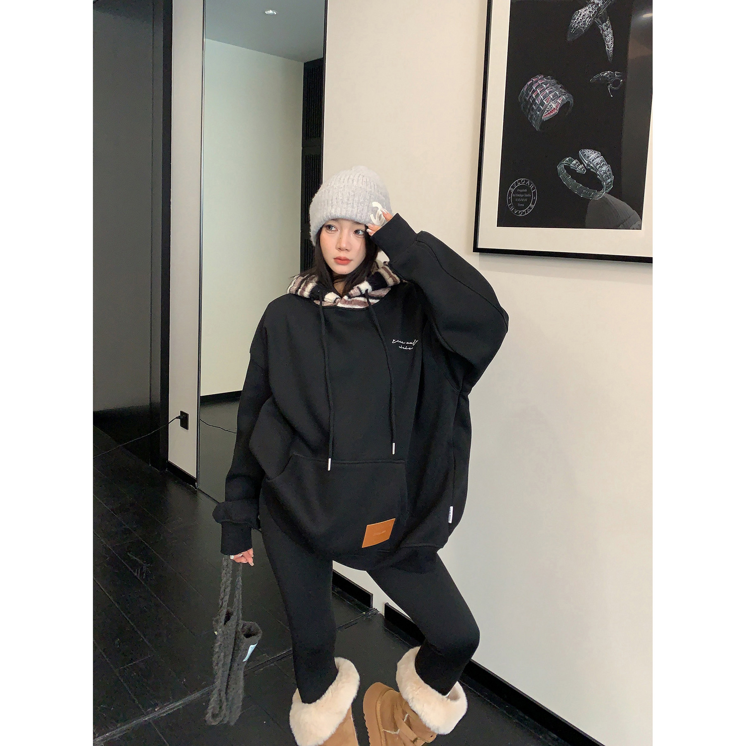 Stripe Hood Parka / OS10390